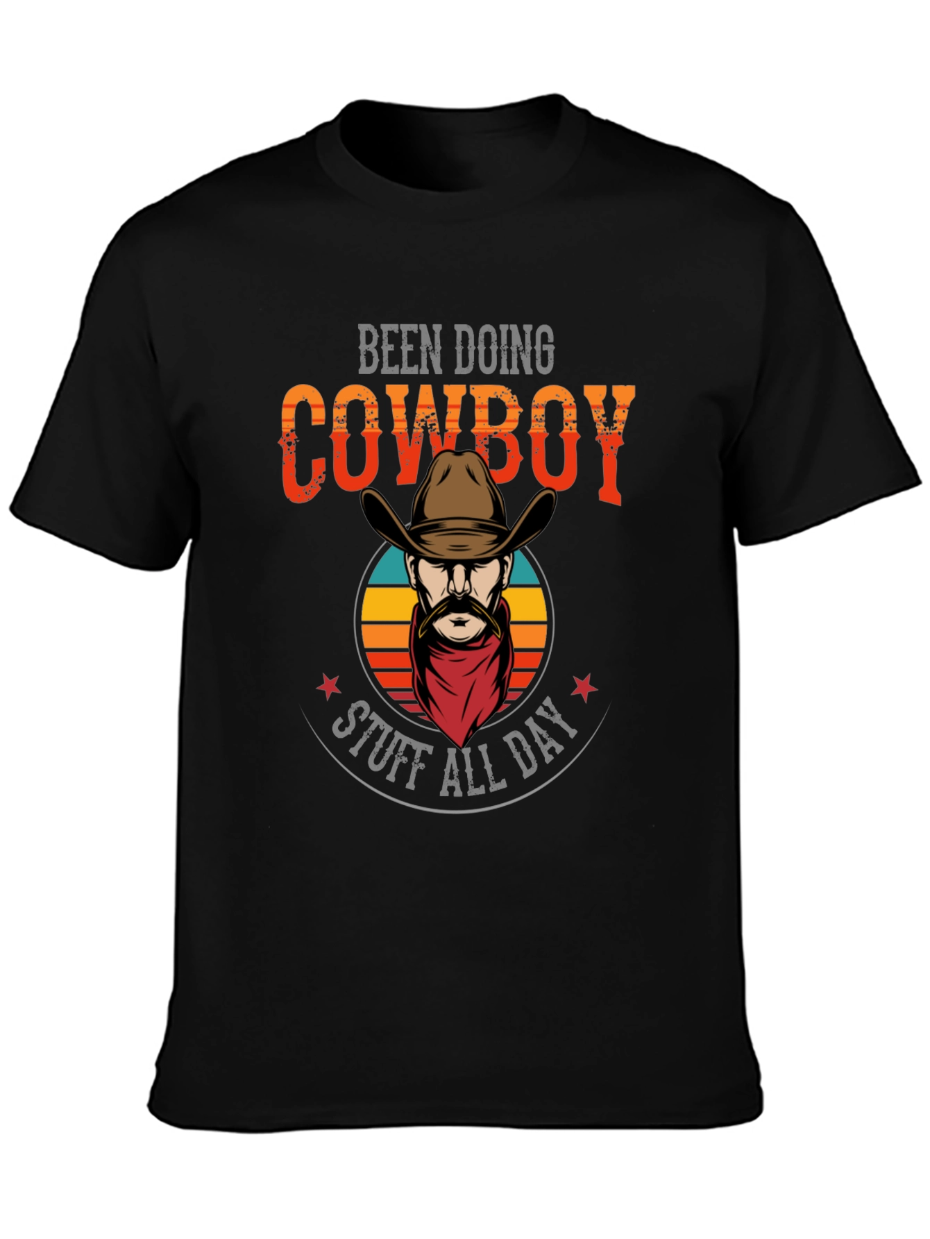 Cowboy Stuff All Day Black Graphic Tee