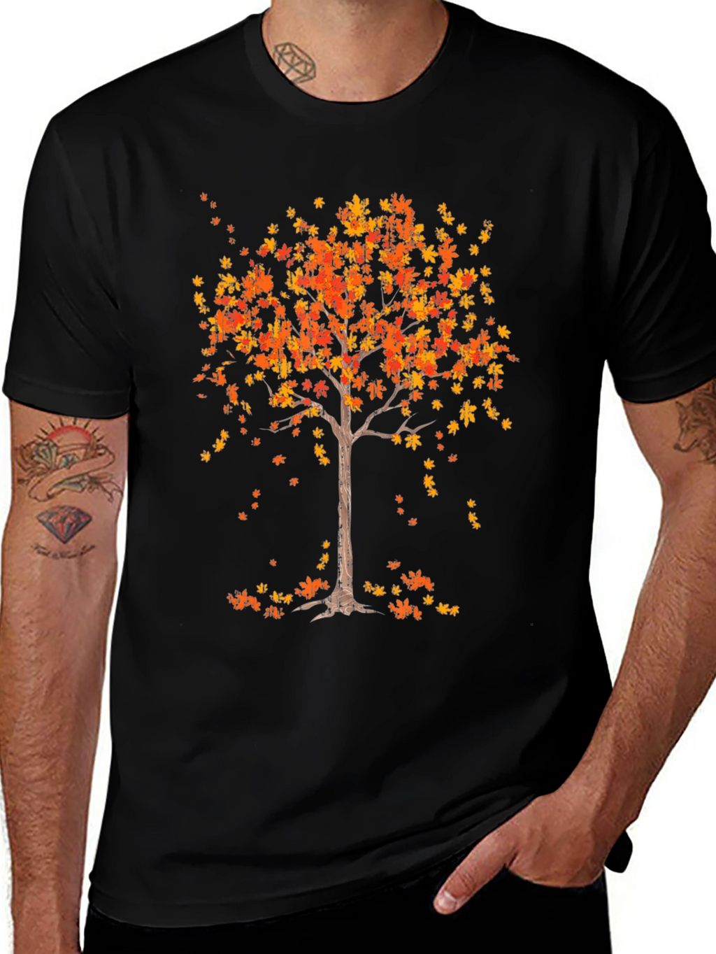 Fall Tree Graphic Tee - Autumn Style T-Shirt