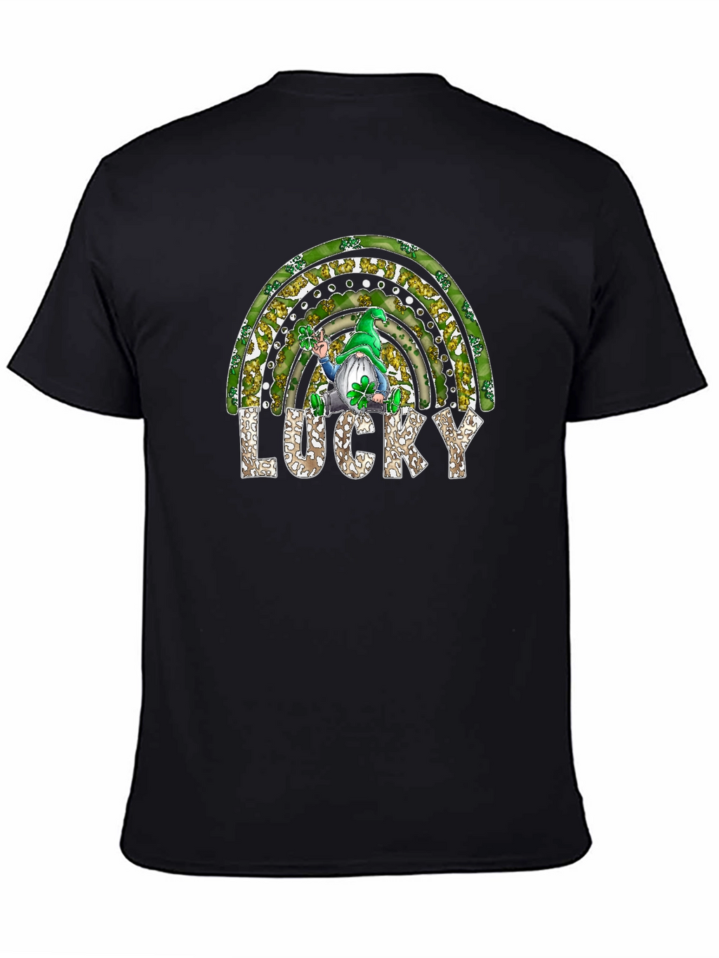 Lucky St. Patricks Day Rainbow Gnome T-Shirt