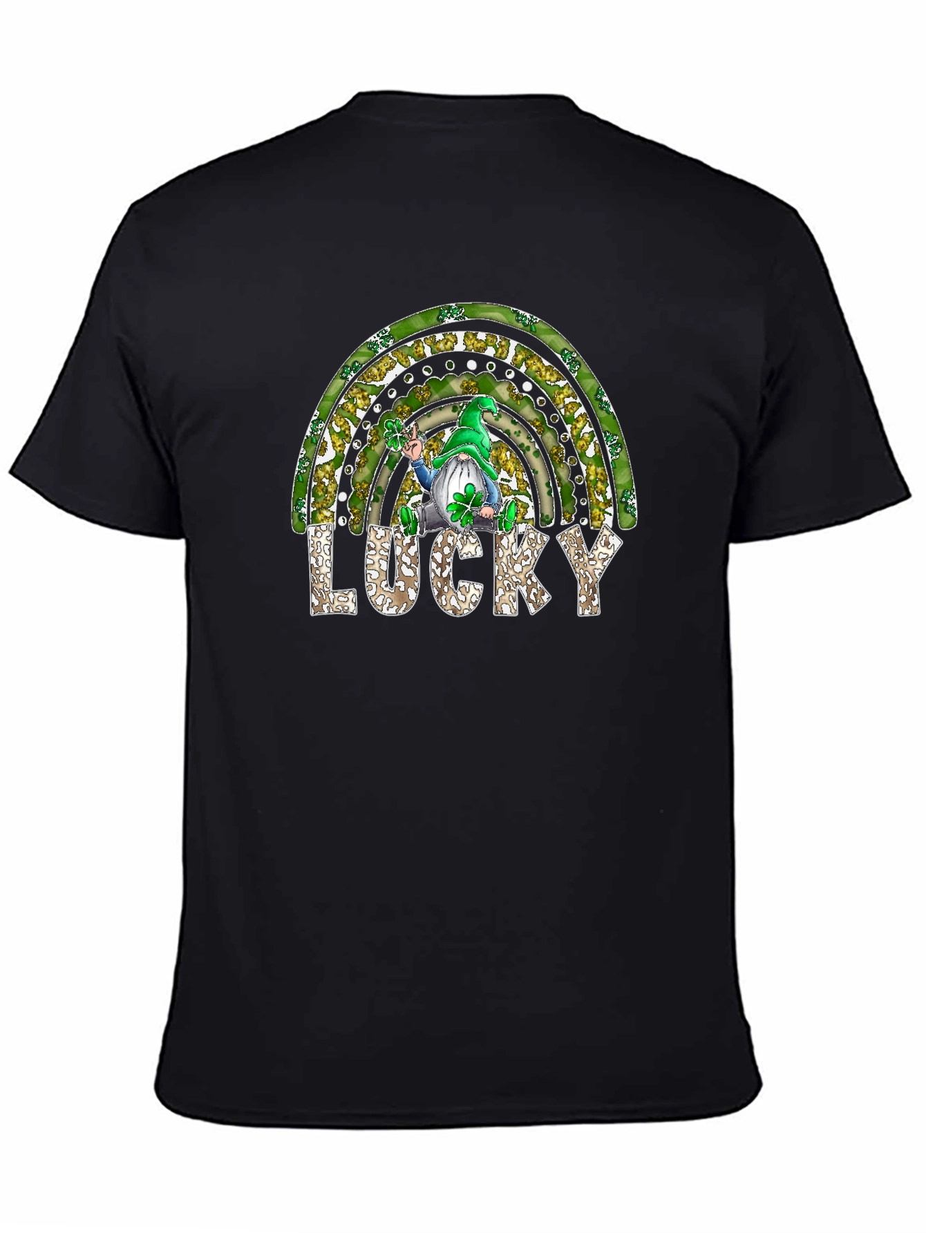 Lucky St. Patricks Day Rainbow Gnome T-Shirt
