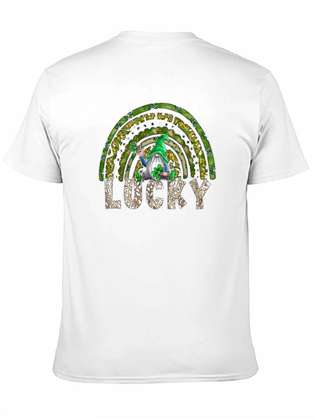 Lucky St. Patricks Day Rainbow Gnome T-Shirt