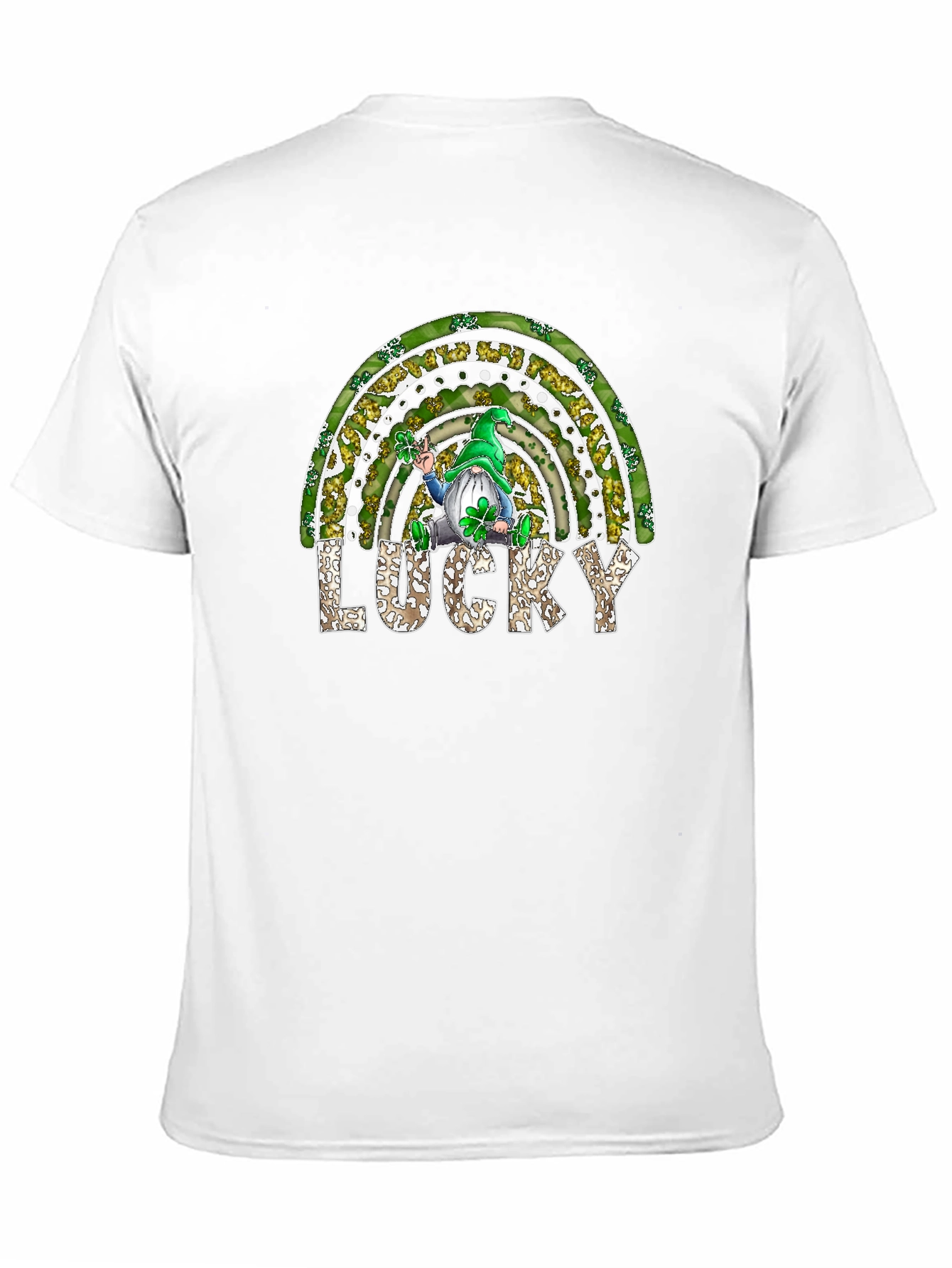 Lucky St. Patricks Day Rainbow Gnome T-Shirt