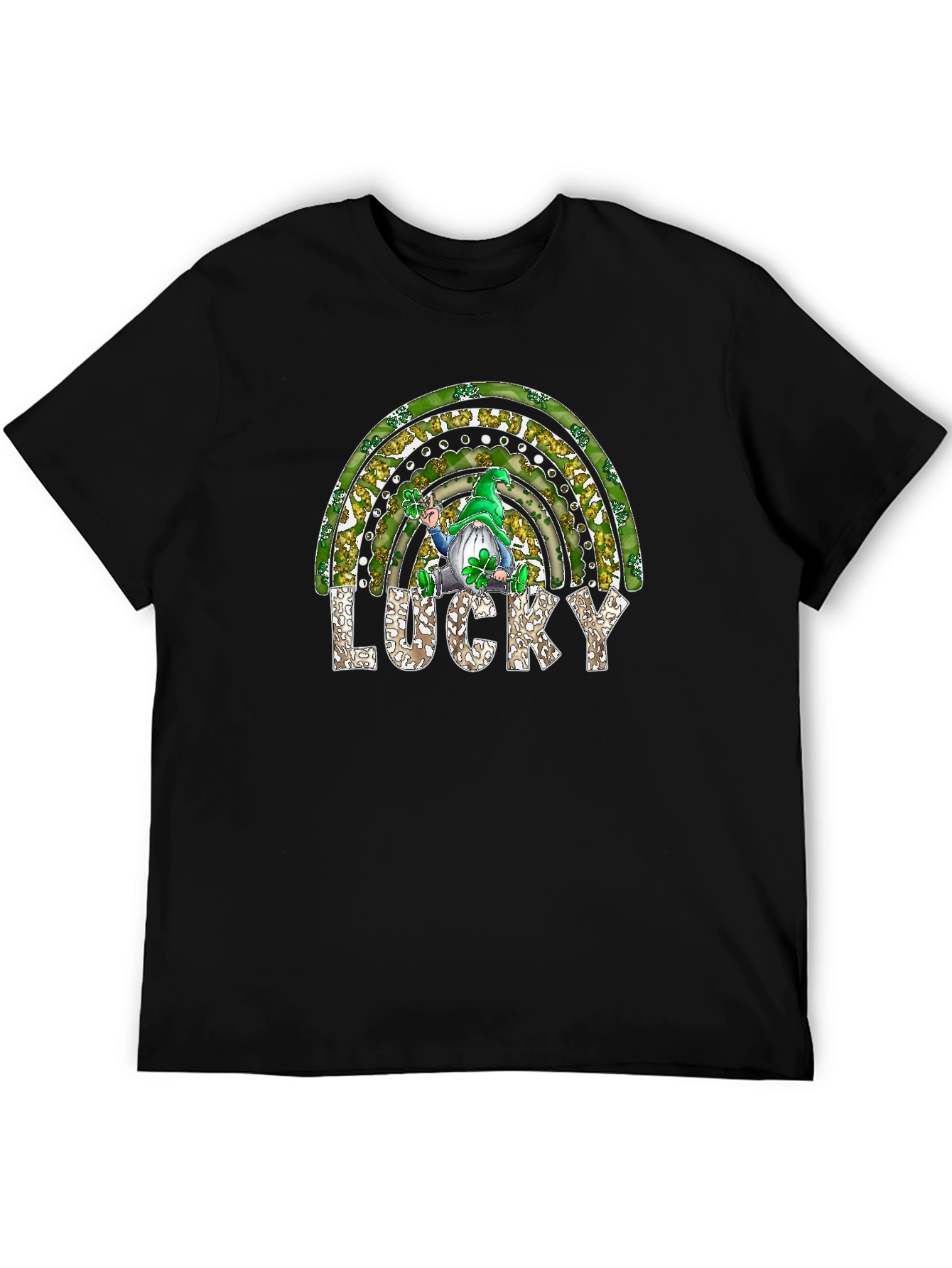 Lucky St. Patricks Day Rainbow Gnome T-Shirt
