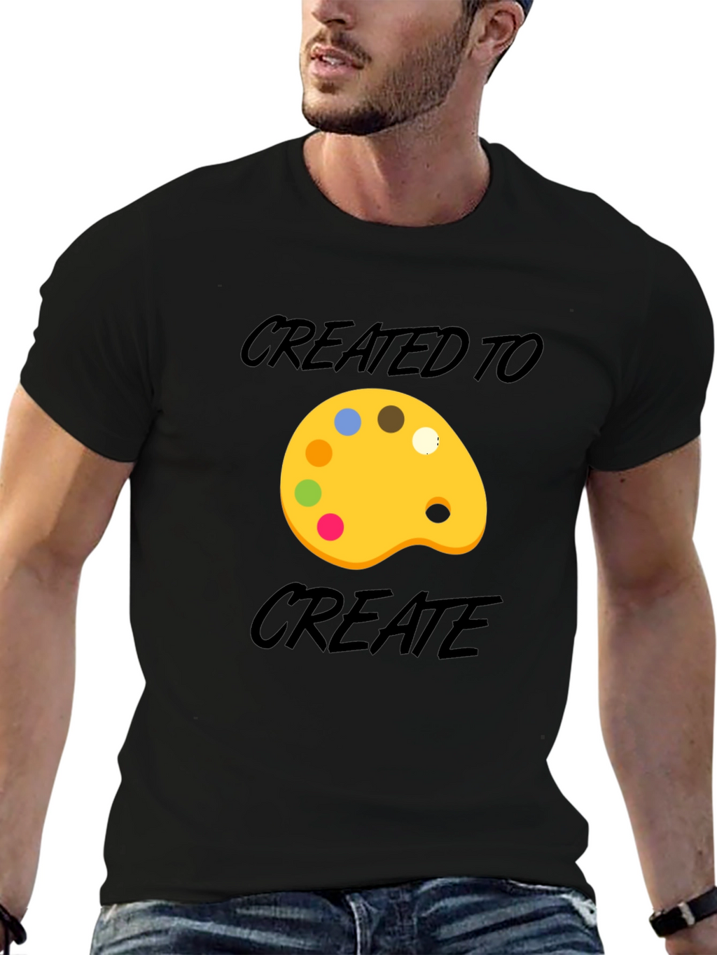 Created to Create Artist Palette T-Shirt - Black