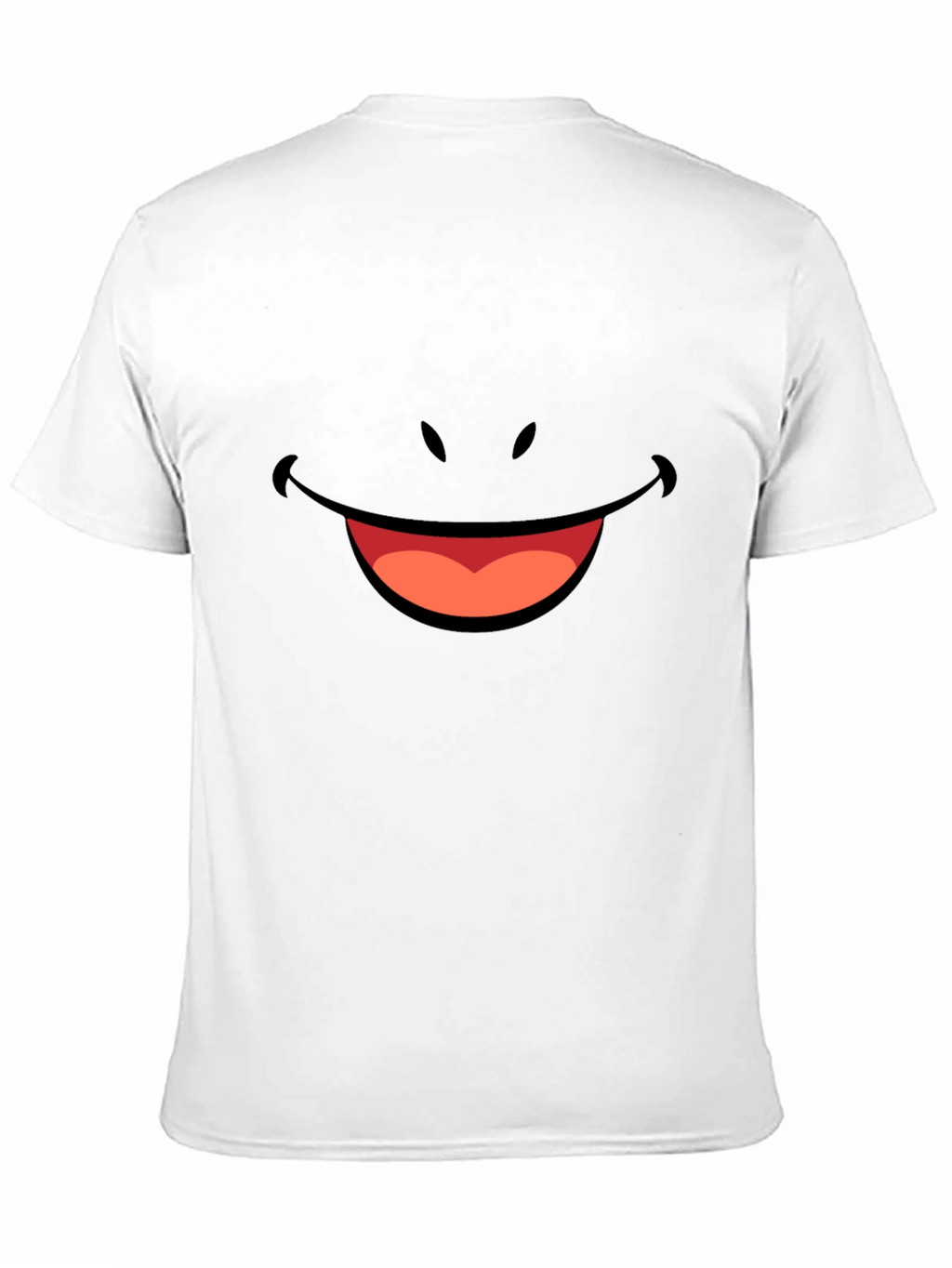 Smiley Face Graphic Tee - Black Cotton T-Shirt