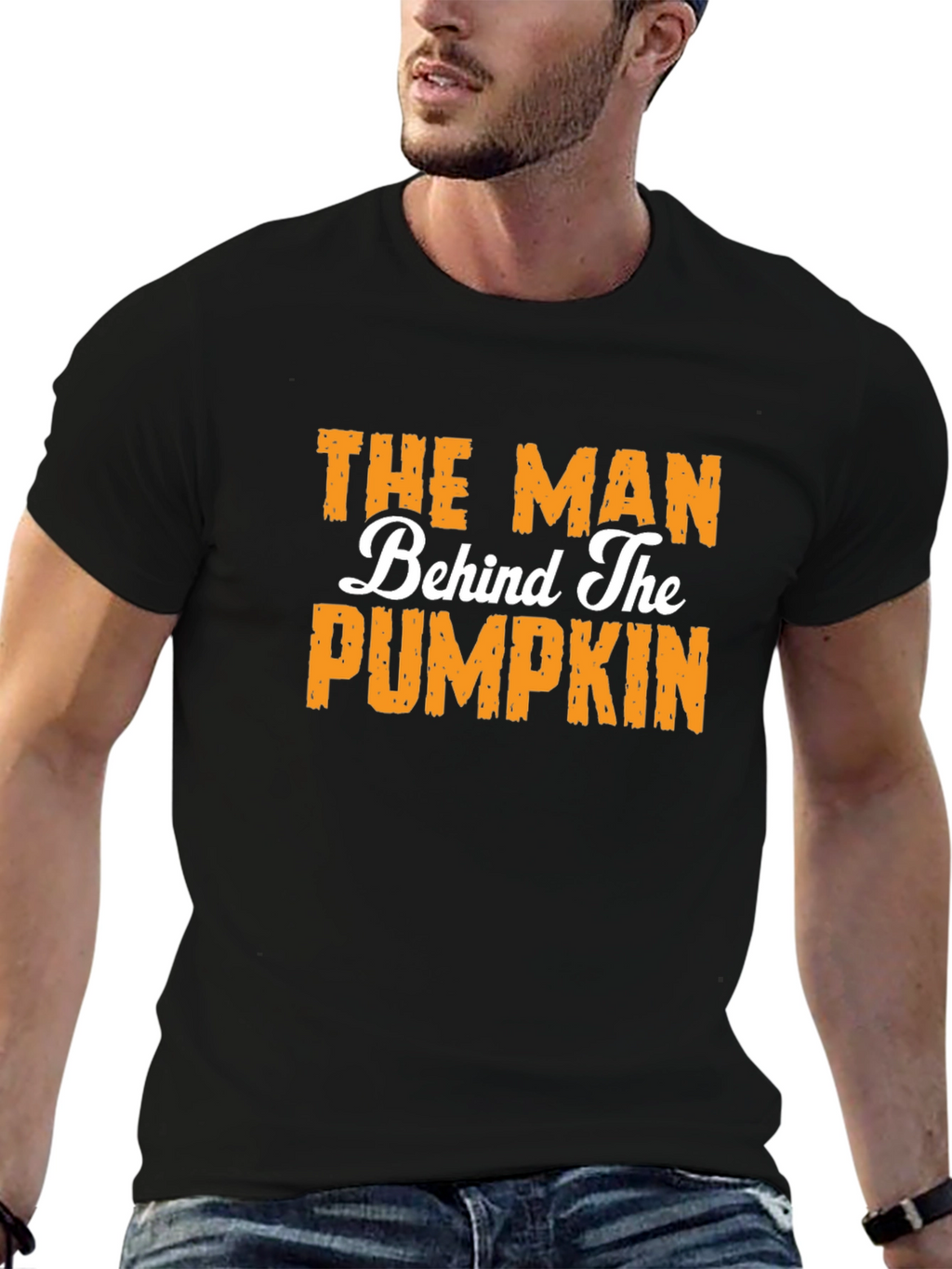 The Man Behind The Pumpkin Graphic T-Shirt