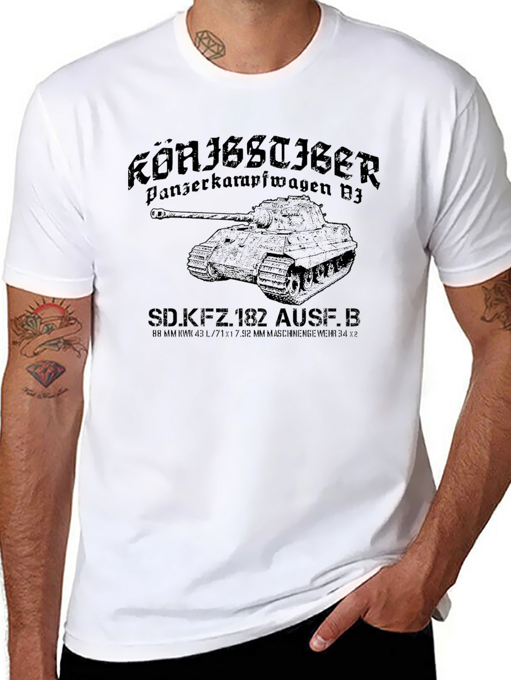 Königstiger Panzer T-Shirt - Military Vehicle Graphic Tee