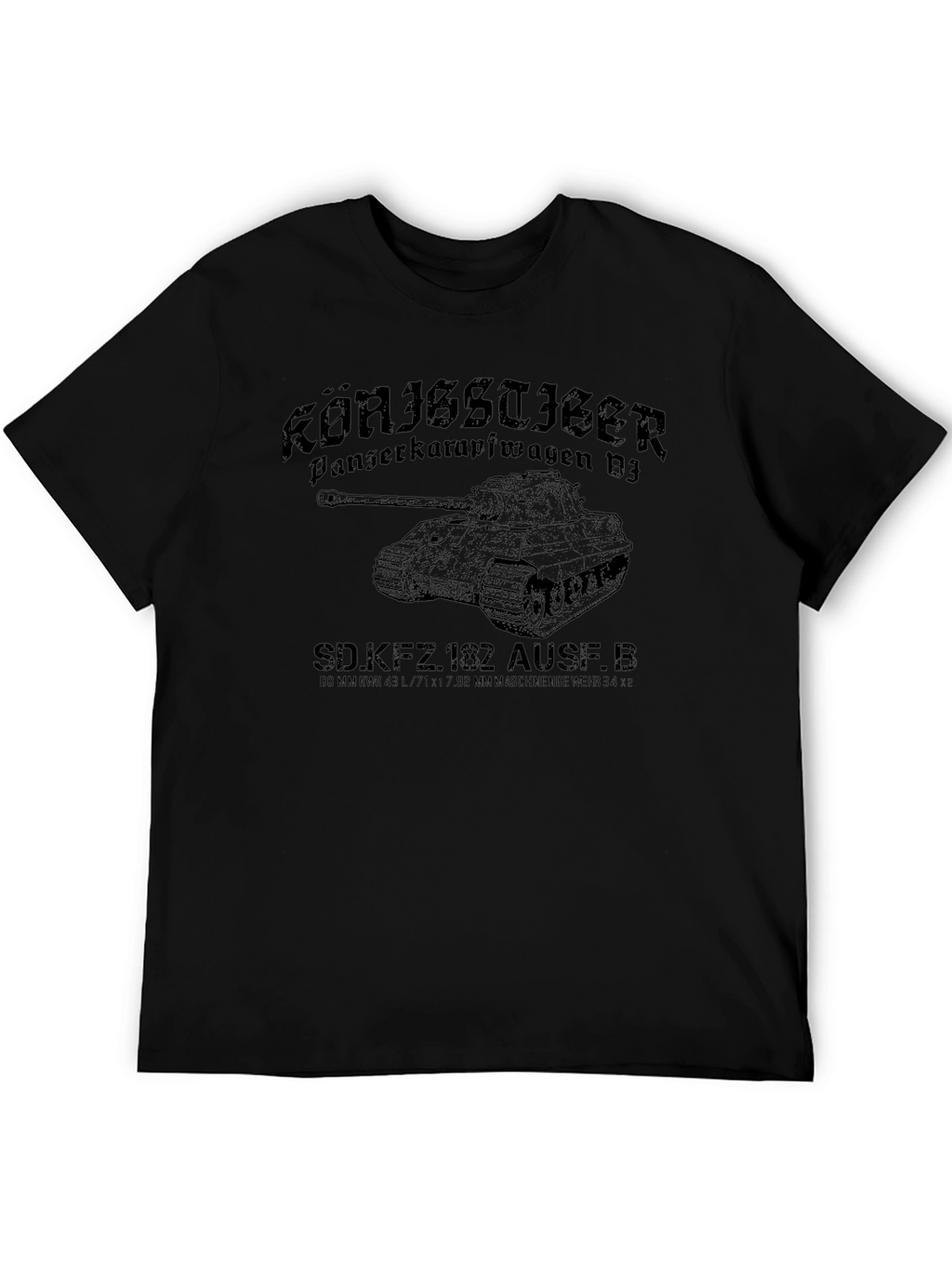 Königstiger Panzer T-Shirt - Military Vehicle Graphic Tee