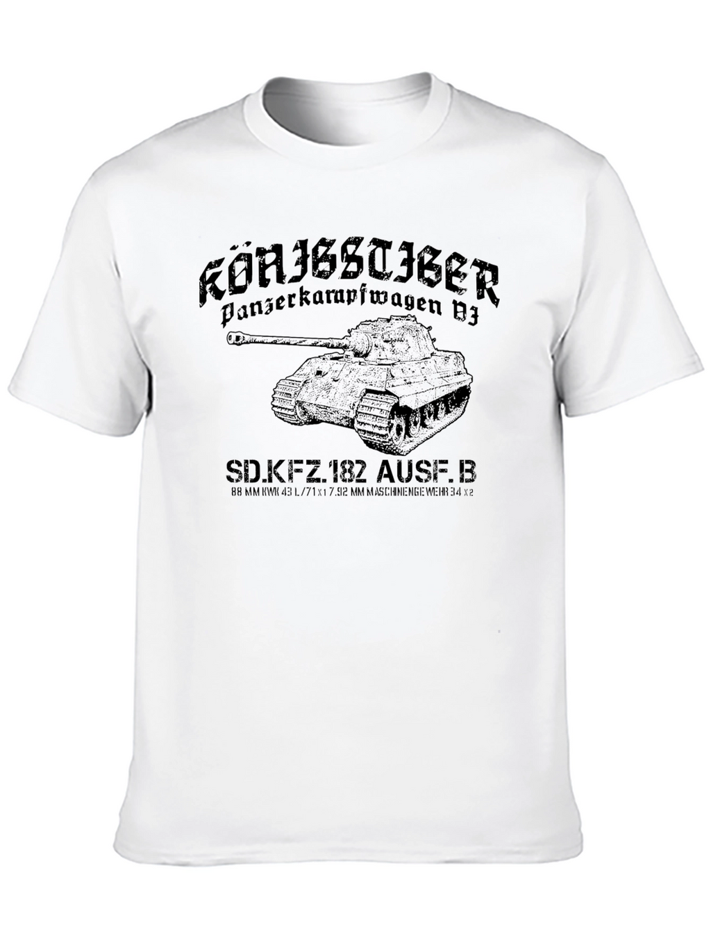 Königstiger Panzer T-Shirt - Military Vehicle Graphic Tee