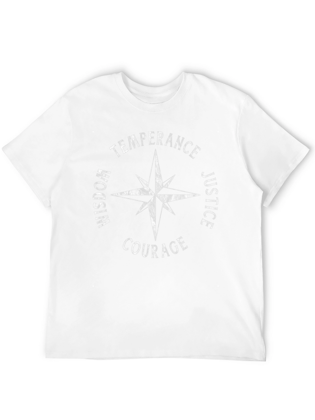 Virtues Compass T-Shirt - Wisdom Justice Courage