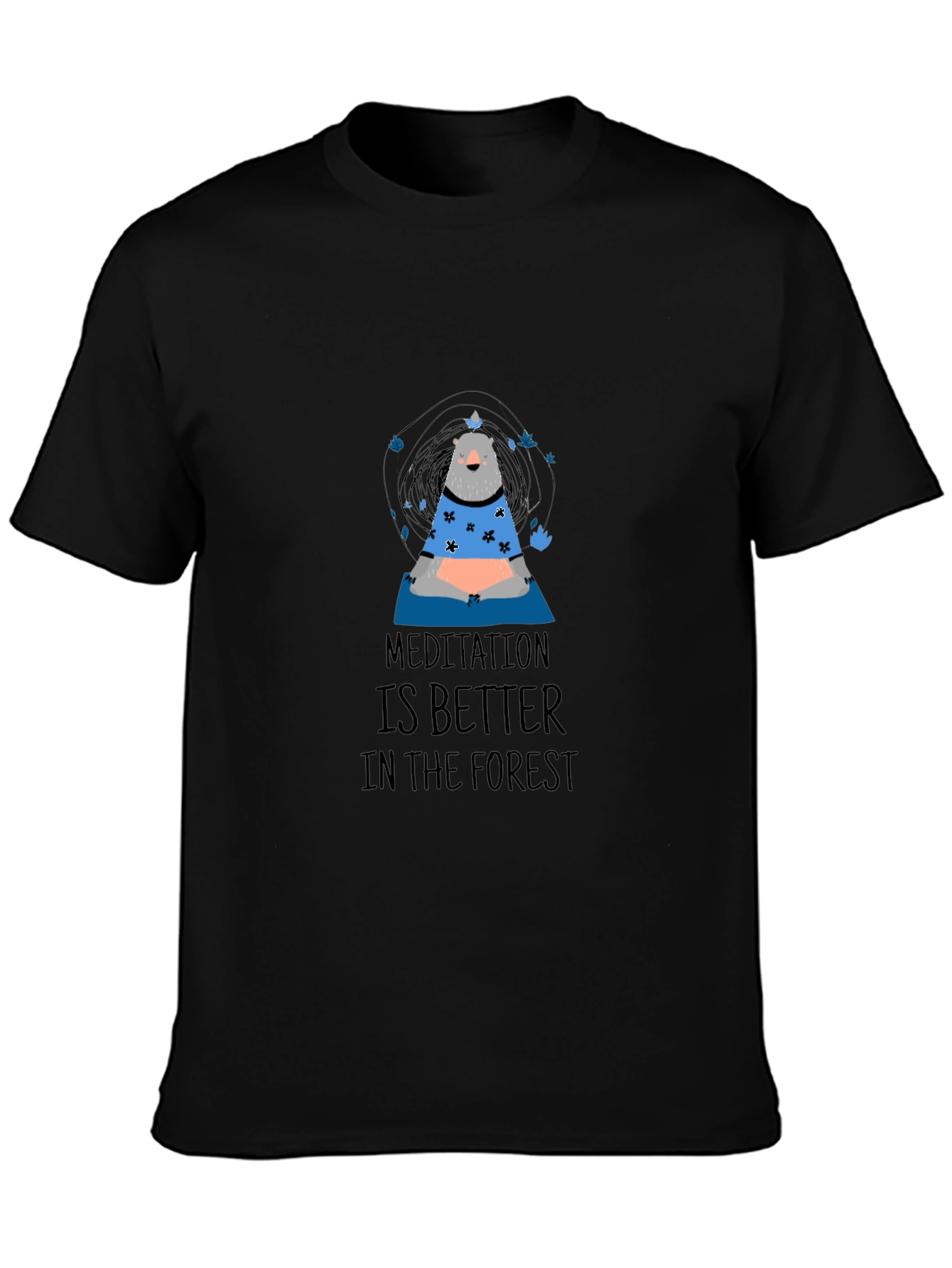 Meditation Bear Graphic T-Shirt
