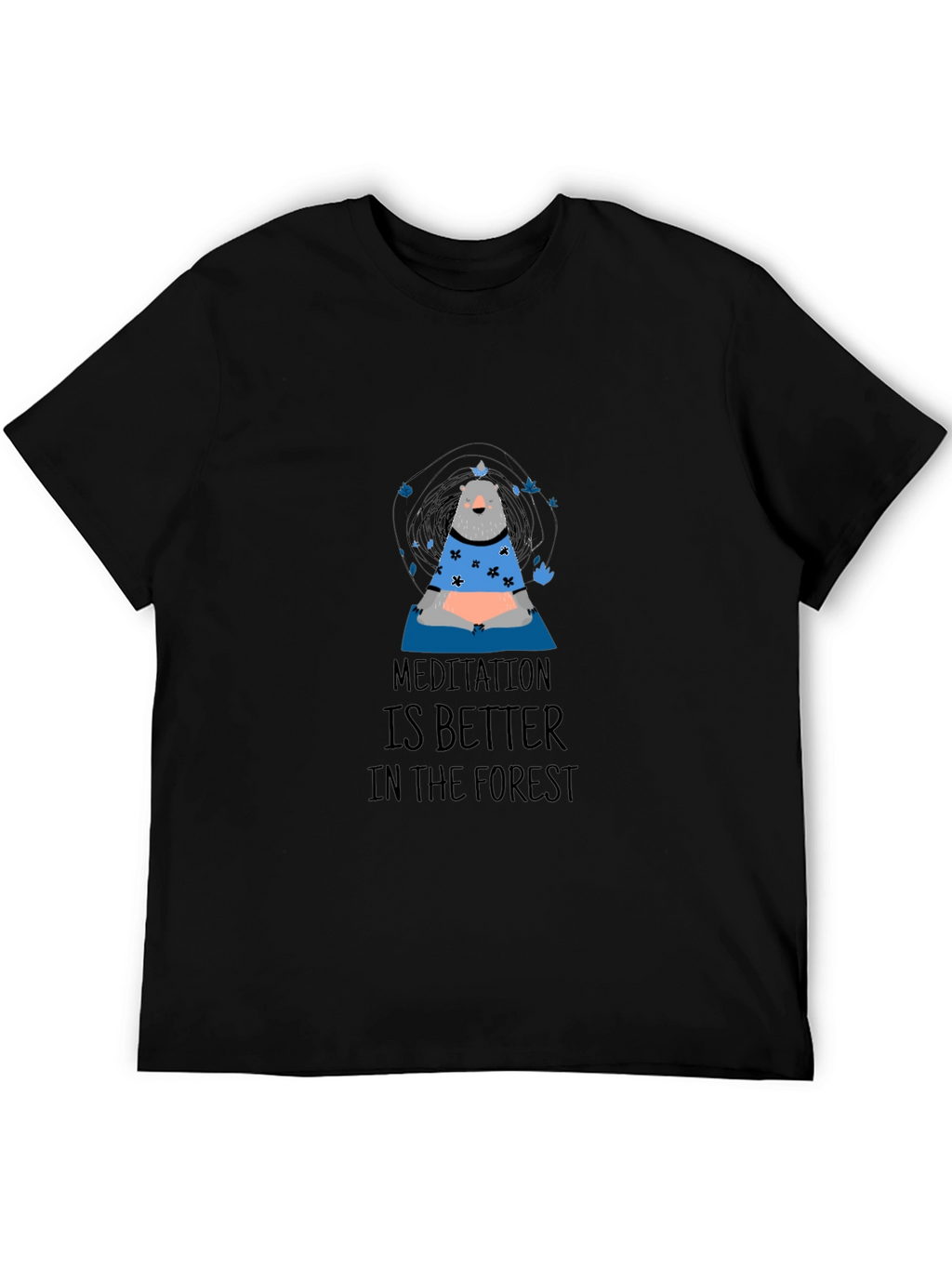 Meditation Bear Graphic T-Shirt
