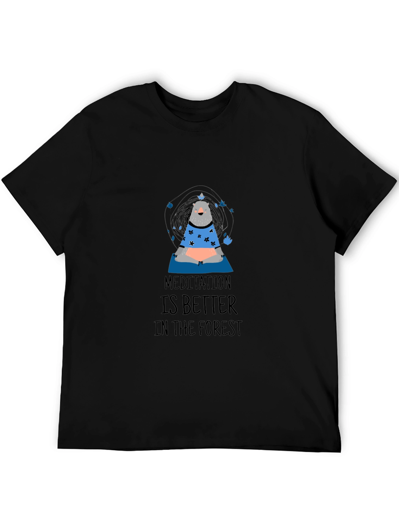 Meditation Bear Graphic T-Shirt