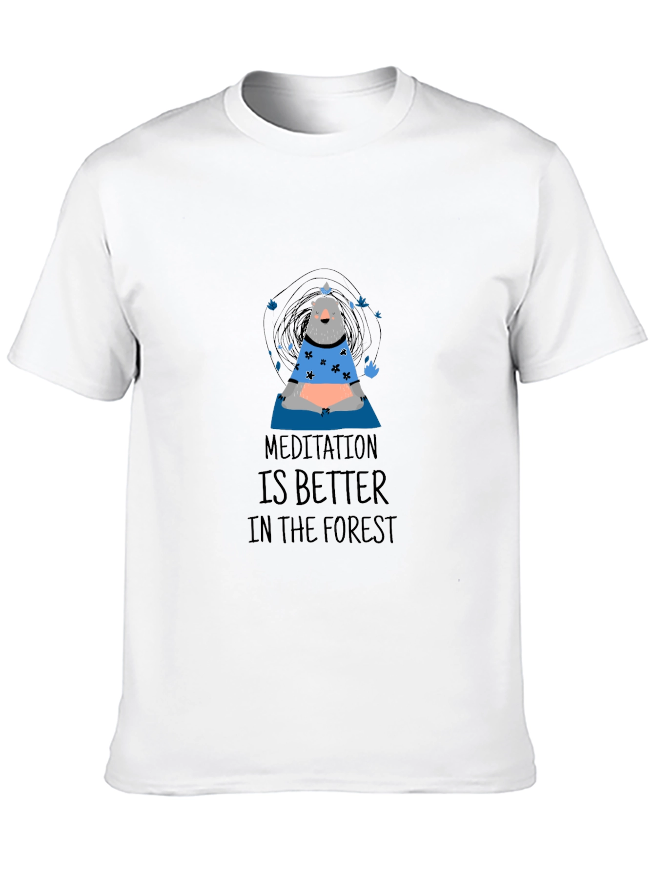 Meditation Bear Graphic T-Shirt
