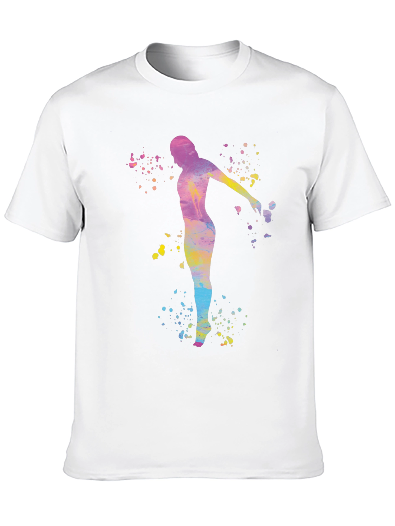 Watercolor Silhouette Tee - Artistic Mens Shirt