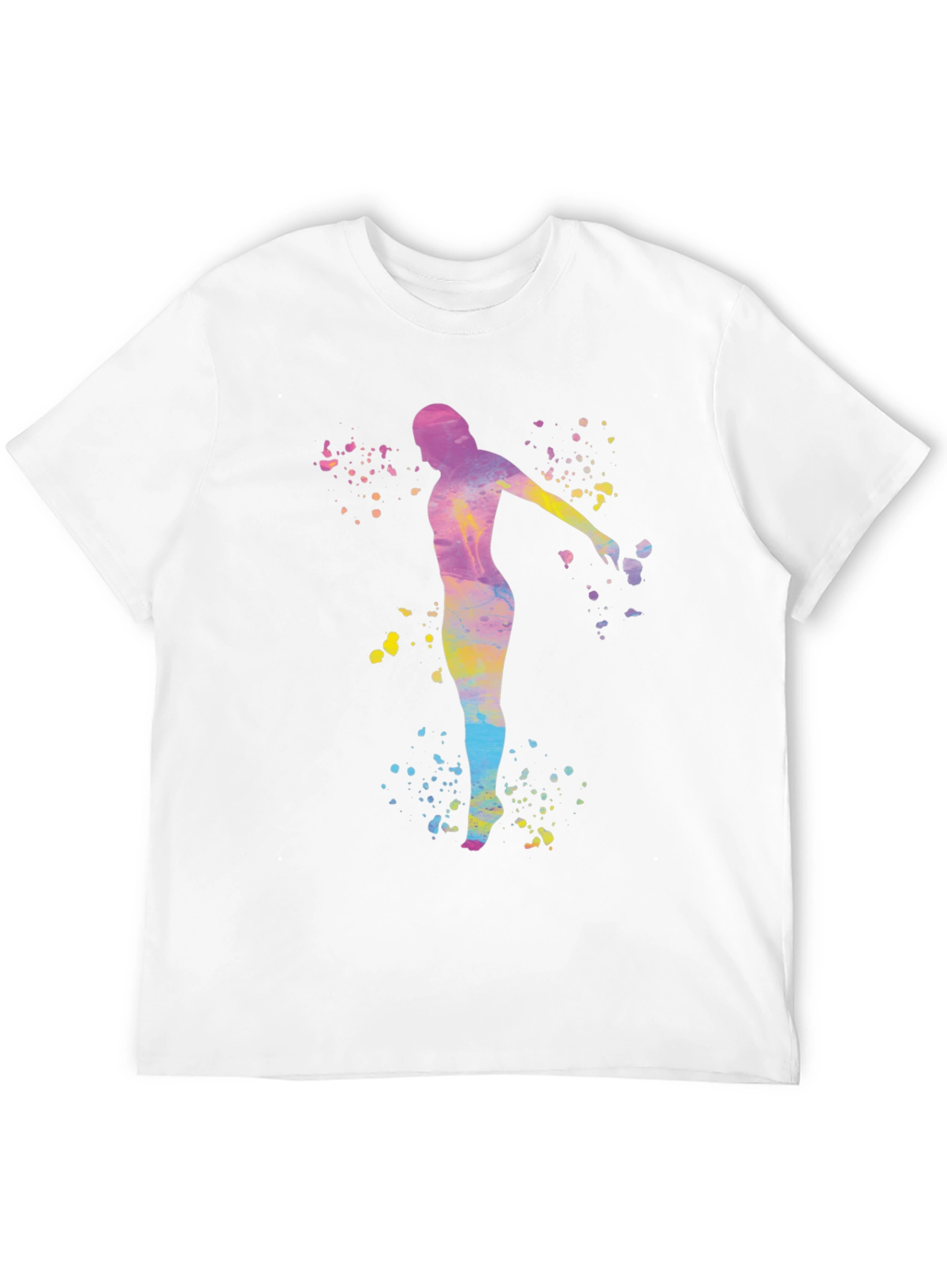 Watercolor Silhouette Tee - Artistic Mens Shirt