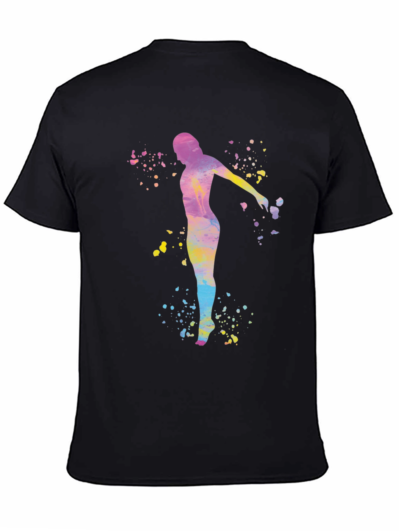 Watercolor Silhouette Tee - Artistic Mens Shirt