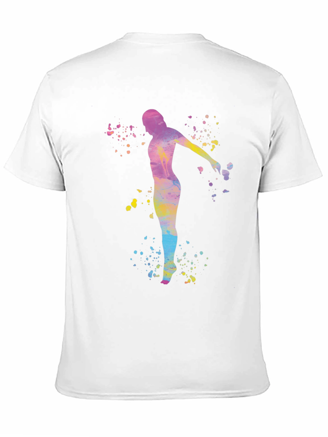Watercolor Silhouette Tee - Artistic Mens Shirt