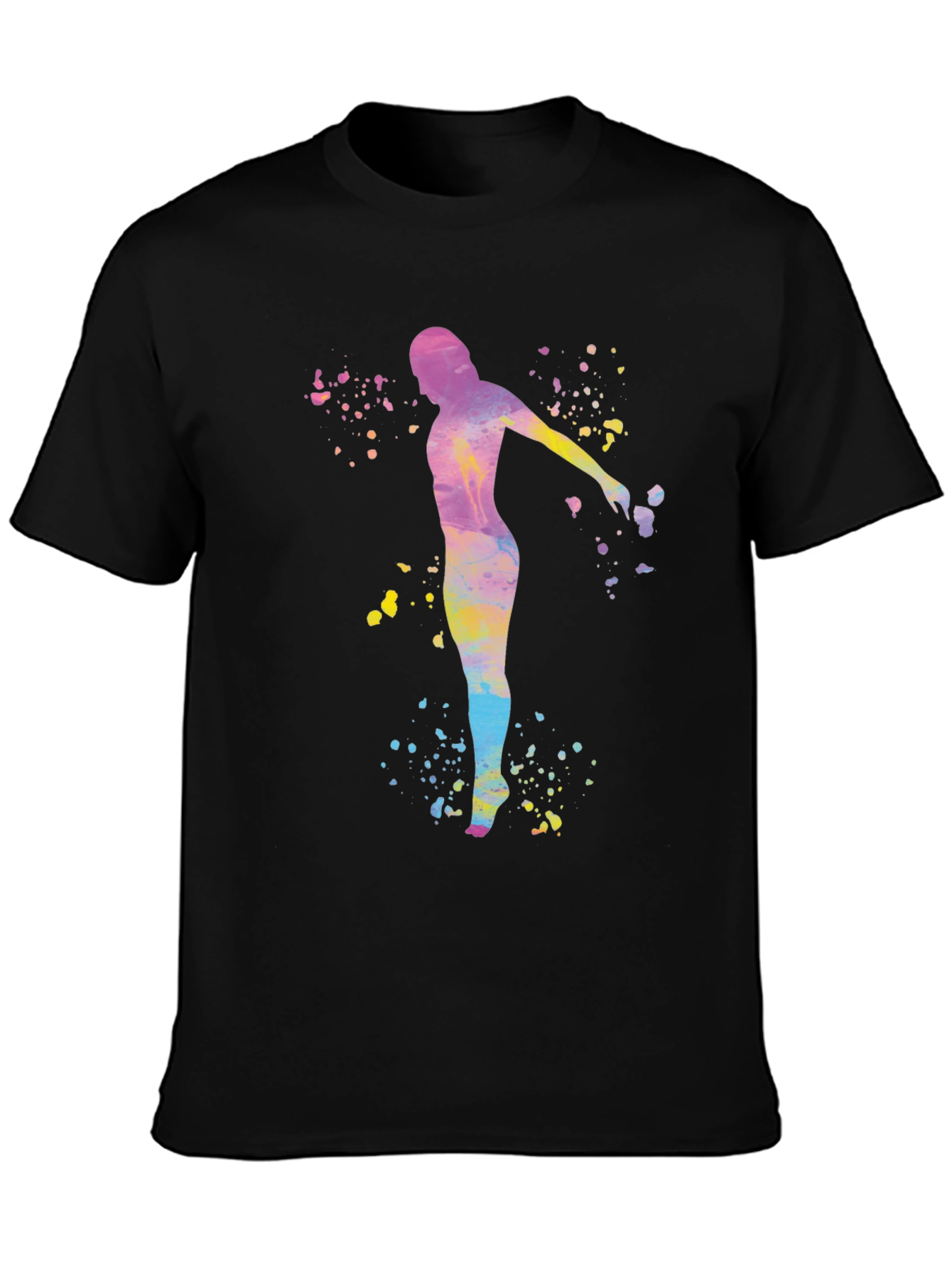 Watercolor Silhouette Tee - Artistic Mens Shirt