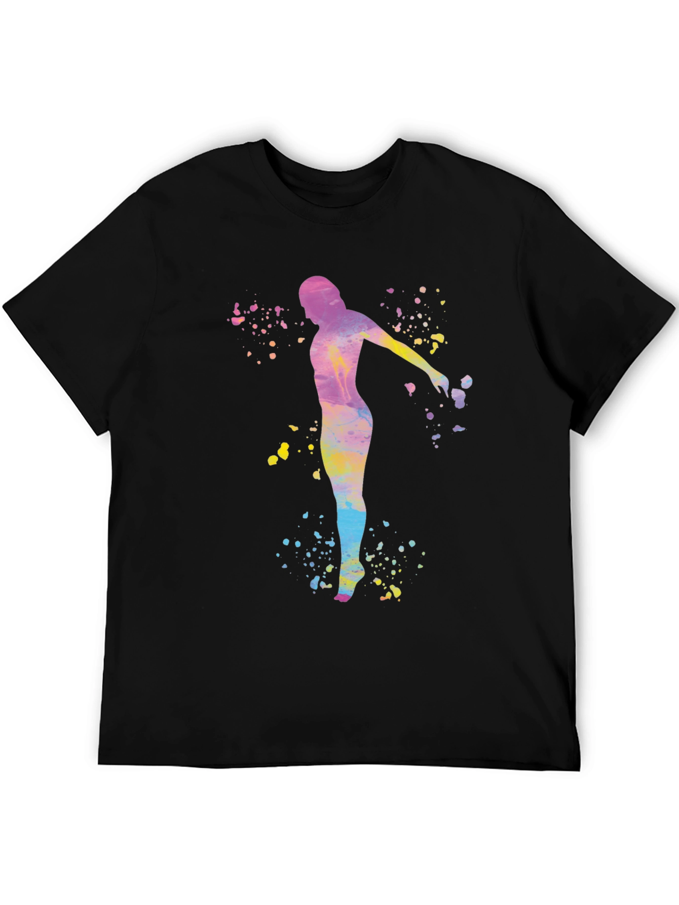 Watercolor Silhouette Tee - Artistic Mens Shirt