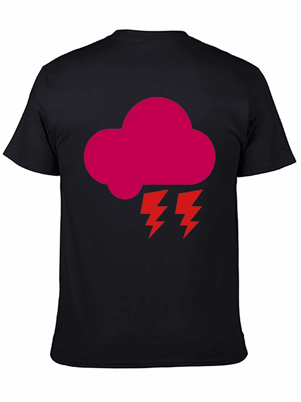 Storm Cloud Graphic Tee - Bold Black T-Shirt