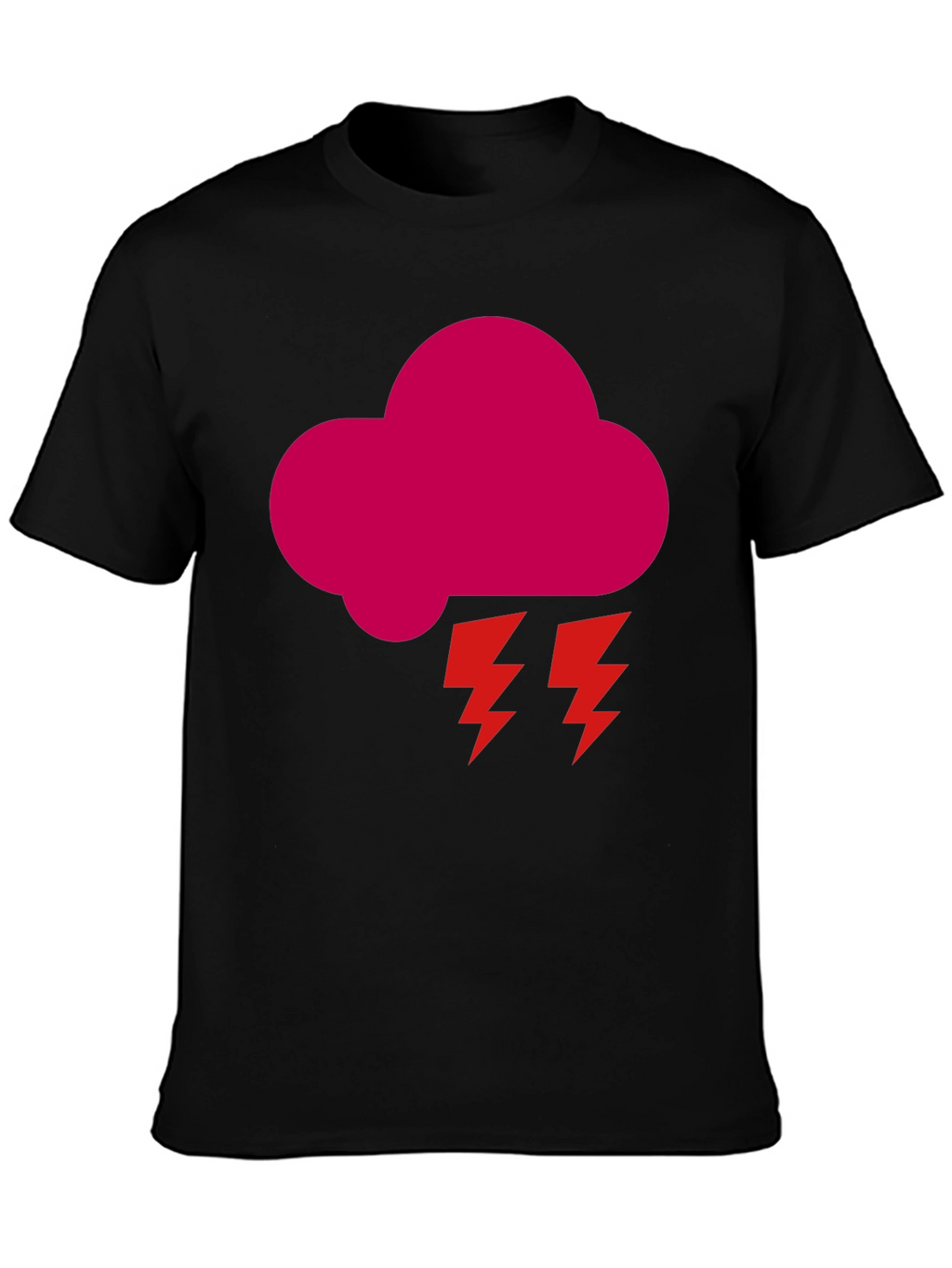 Storm Cloud Graphic Tee - Bold Black T-Shirt