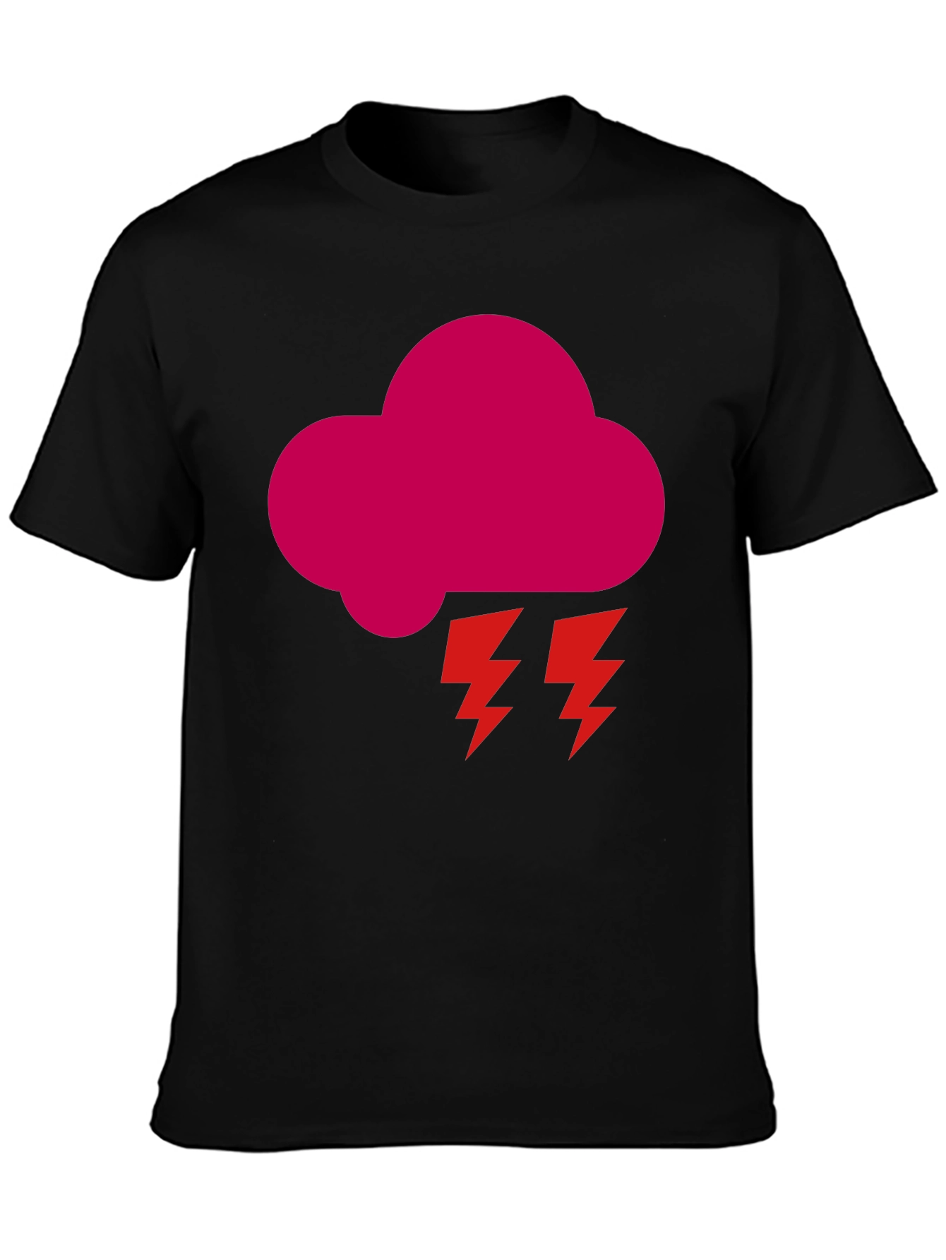 Storm Cloud Graphic Tee - Bold Black T-Shirt