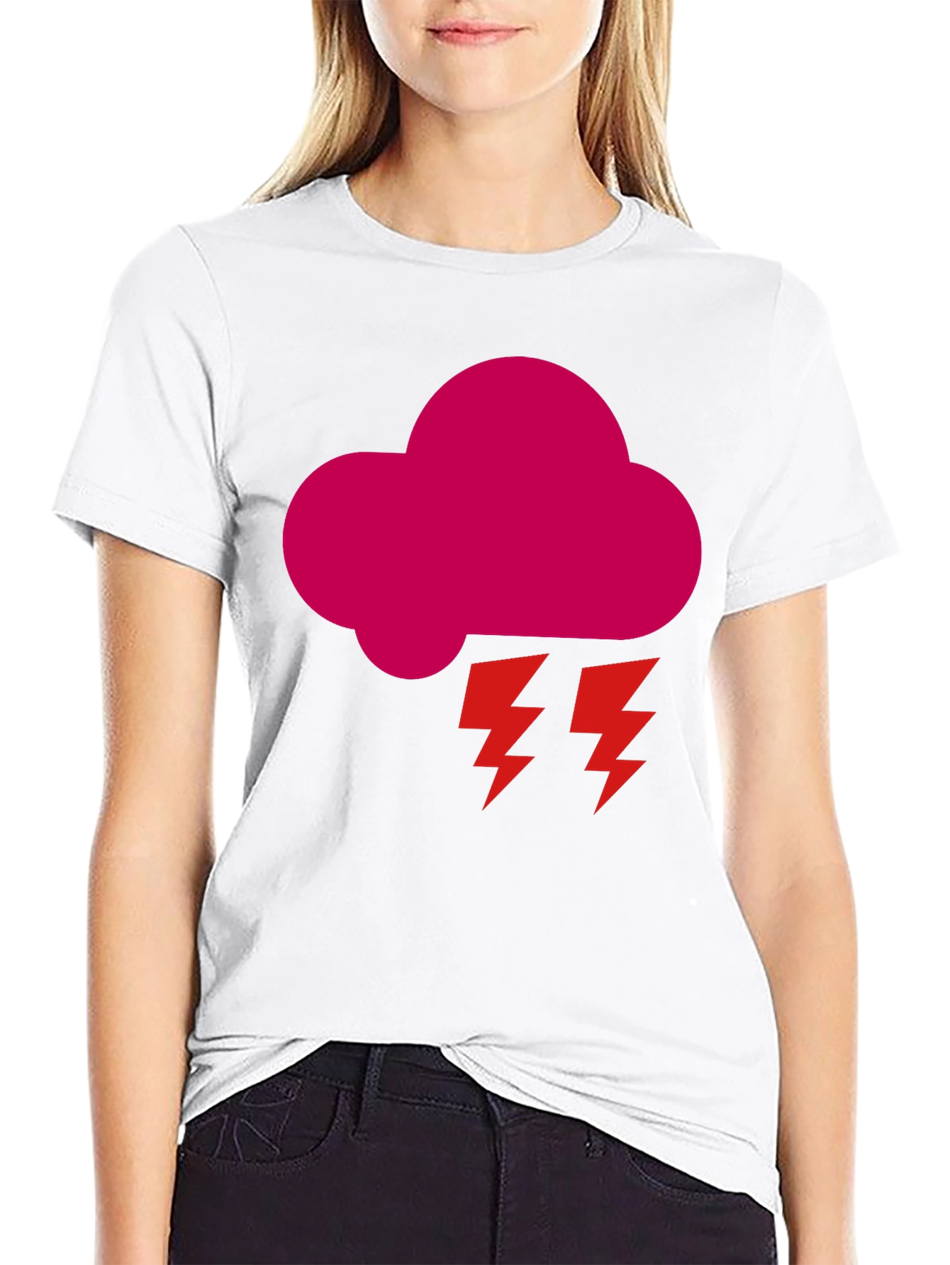 Storm Cloud Graphic Tee - Bold Black T-Shirt