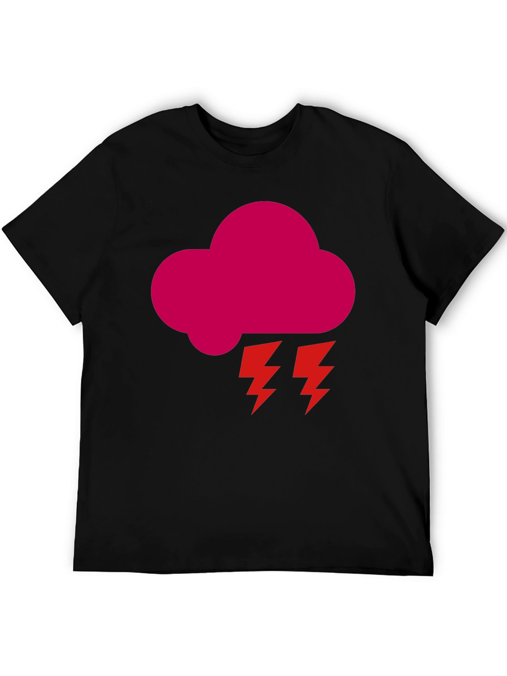 Storm Cloud Graphic Tee - Bold Black T-Shirt
