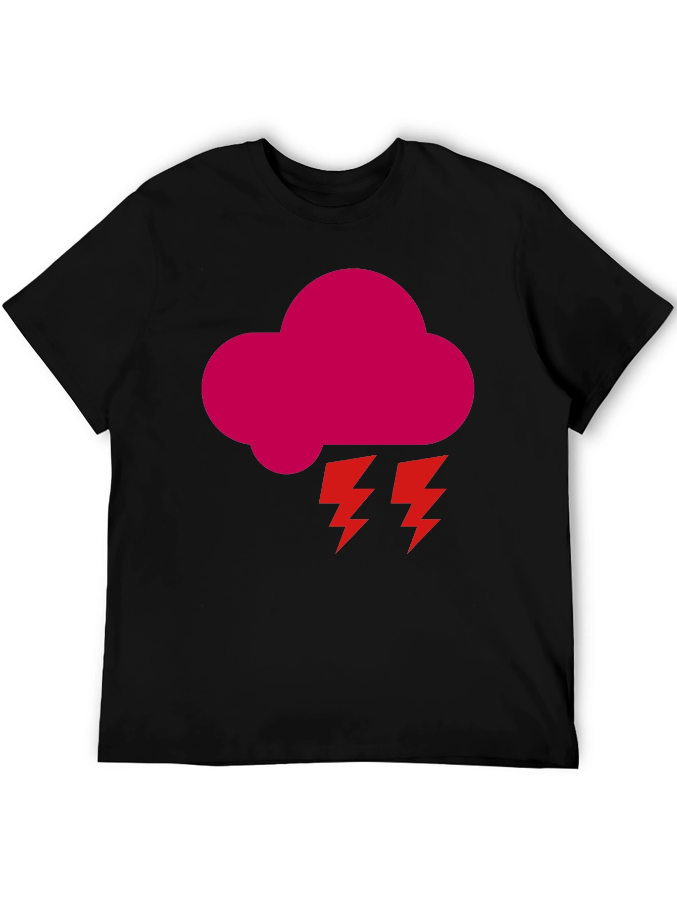 Storm Cloud Graphic Tee - Bold Black T-Shirt