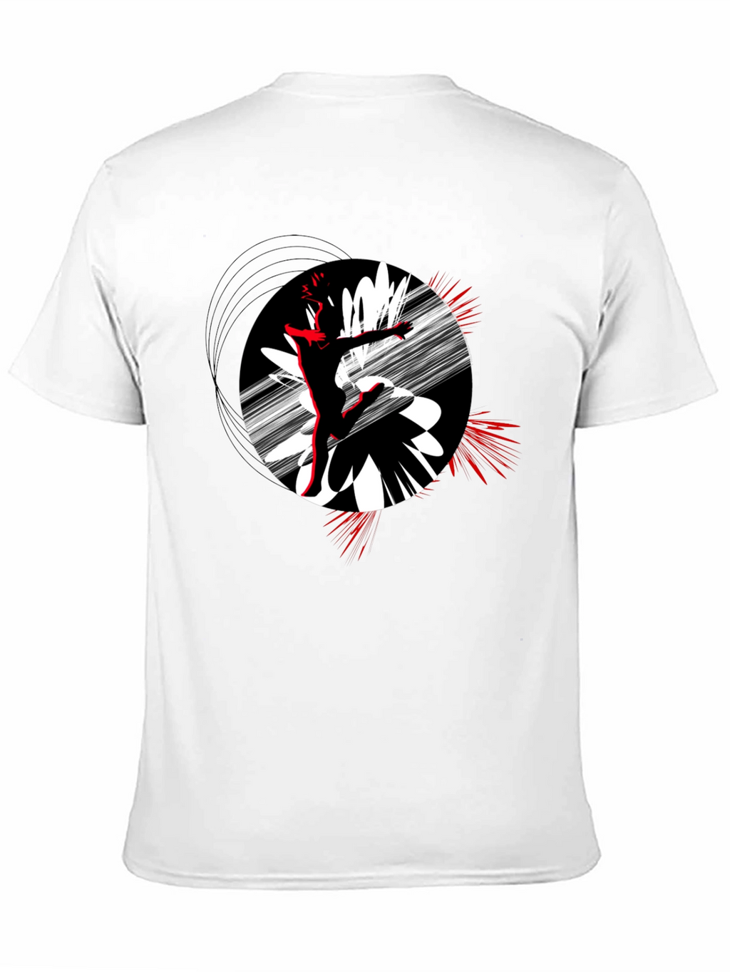 Abstract Dance T-Shirt - Black Cotton Tee