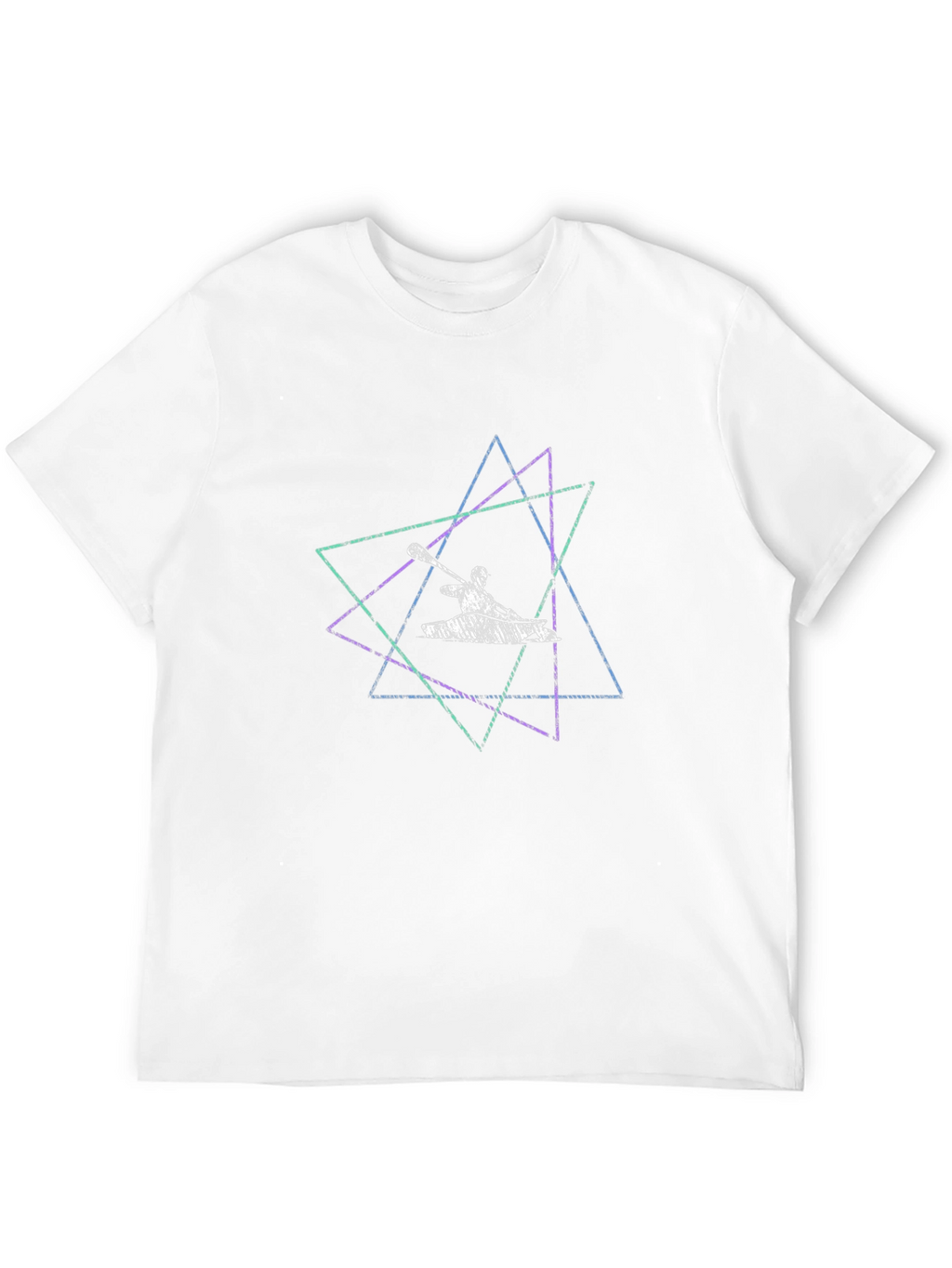 Geometric Kayak Graphic Tee - Stylish Mens Black T-Shirt