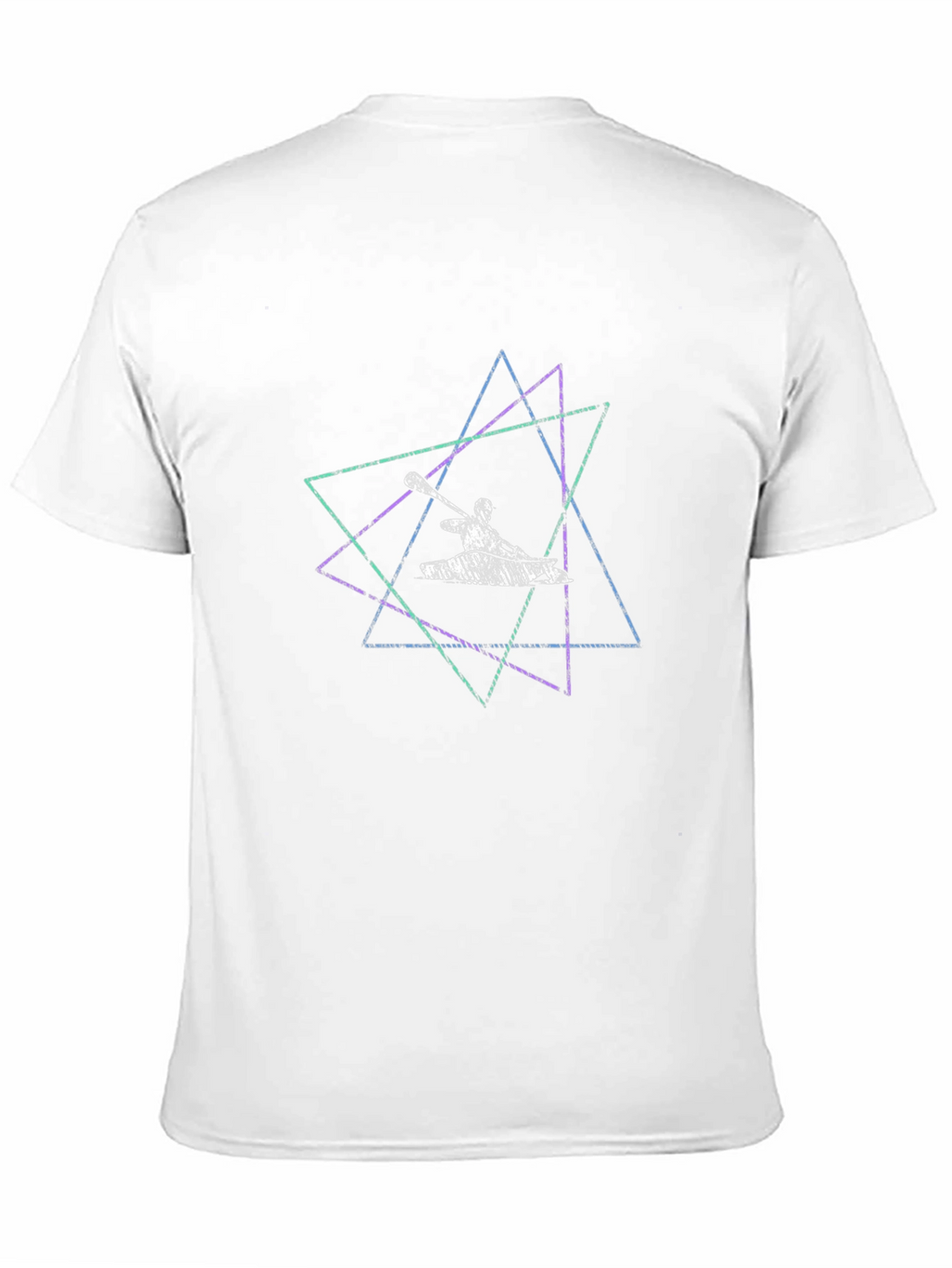 Geometric Kayak Graphic Tee - Stylish Mens Black T-Shirt