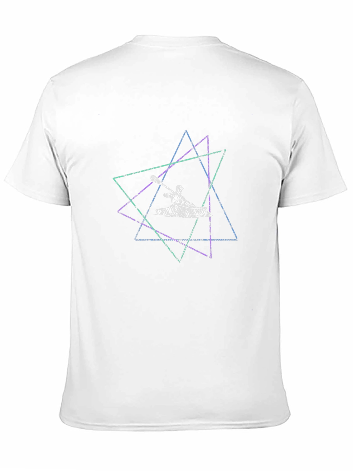 Geometric Kayak Graphic Tee - Stylish Mens Black T-Shirt