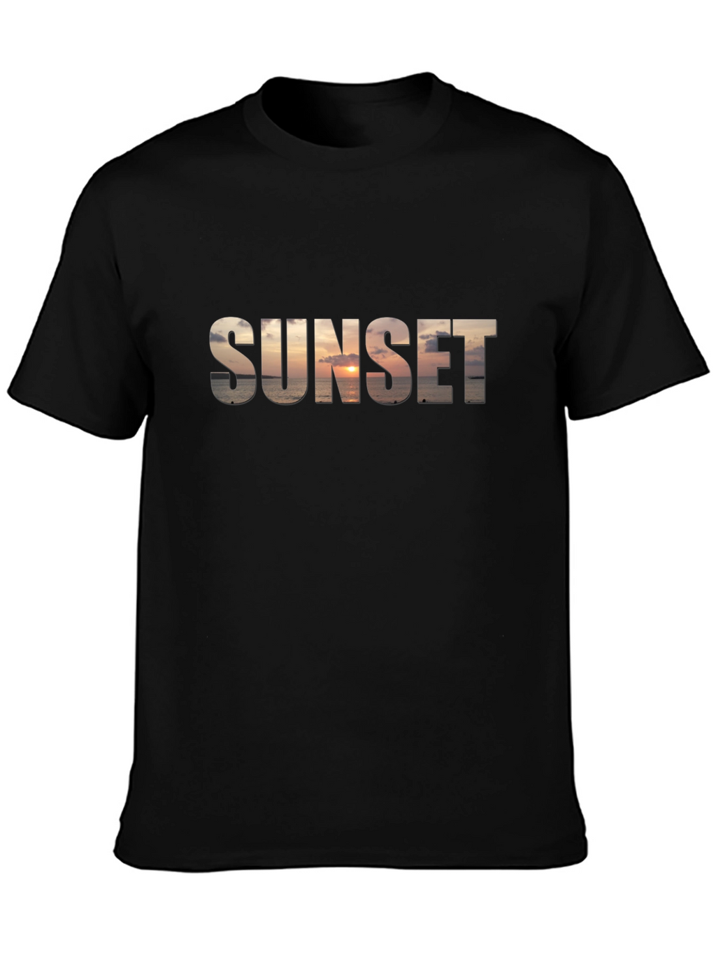 Sunset Graphic Black T-Shirt