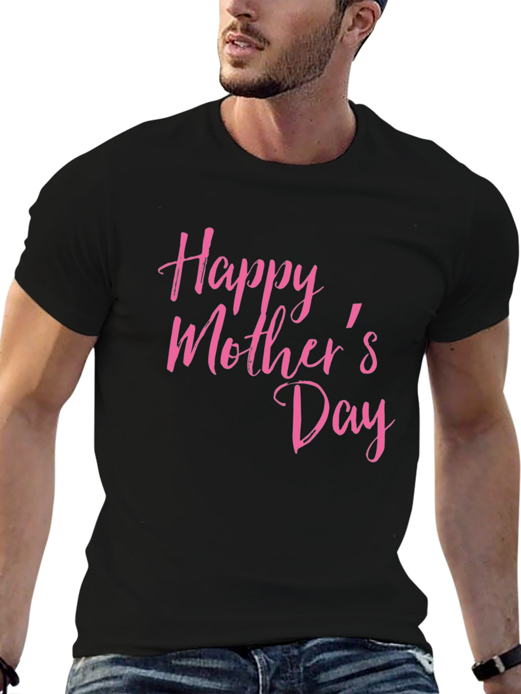 Happy Mothers Day T-Shirt Black Tee
