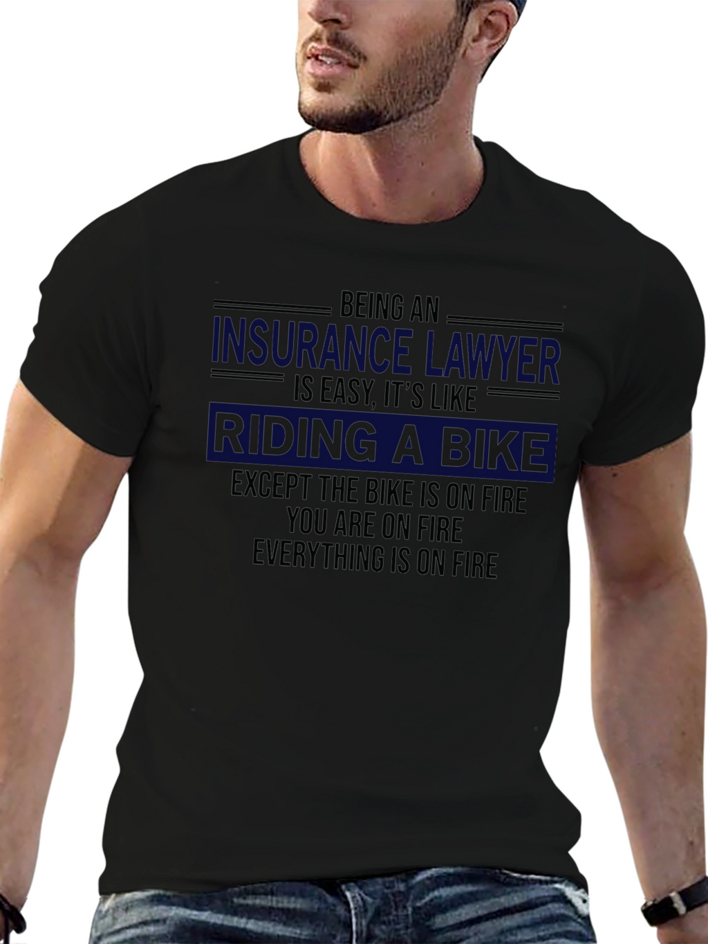 Insurance Lawyer Riding a Bike T-Shirt
