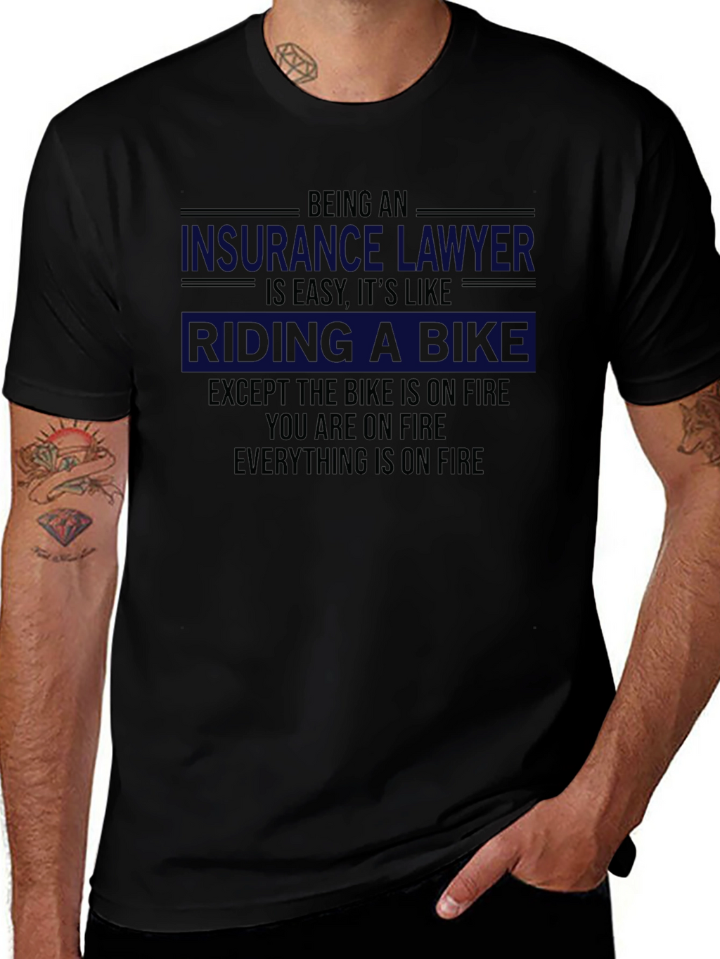 Insurance Lawyer Riding a Bike T-Shirt