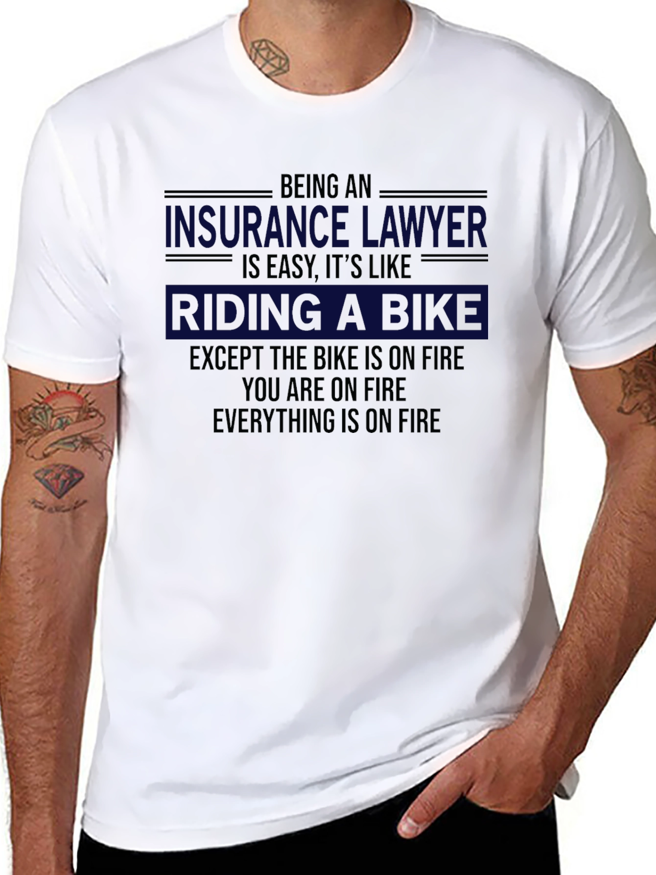 Insurance Lawyer Riding a Bike T-Shirt