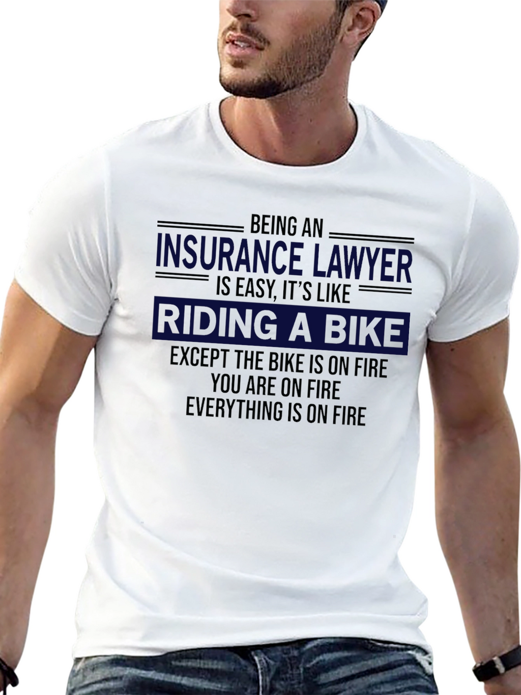 Insurance Lawyer Riding a Bike T-Shirt