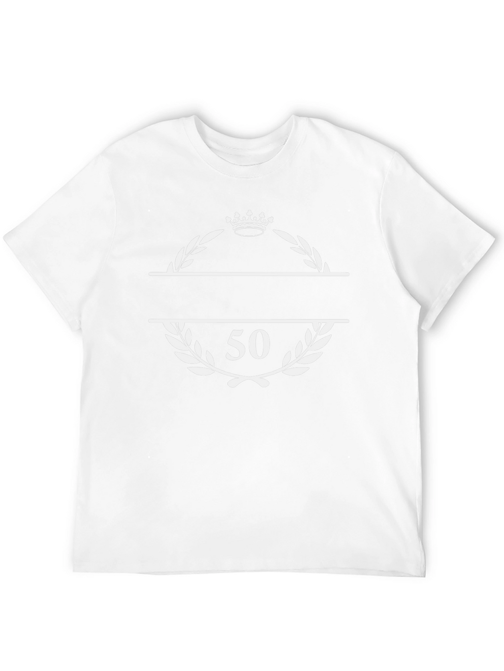 50th Birthday Crown Laurel Black T-Shirt