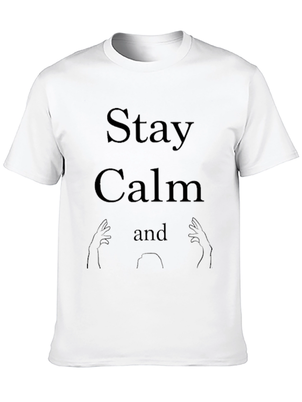 Stay Calm and ASL Mens Black T-Shirt