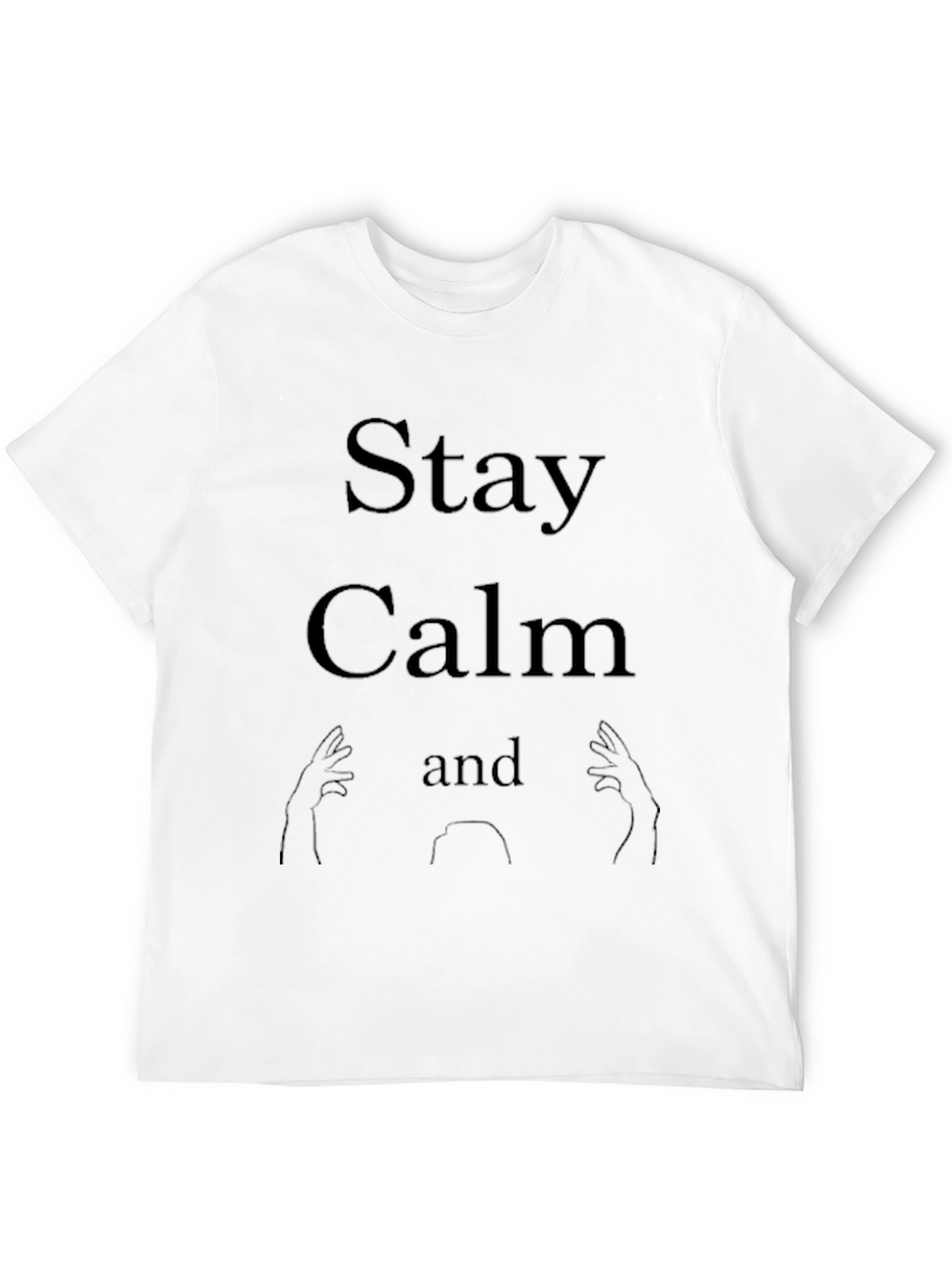 Stay Calm and ASL Mens Black T-Shirt