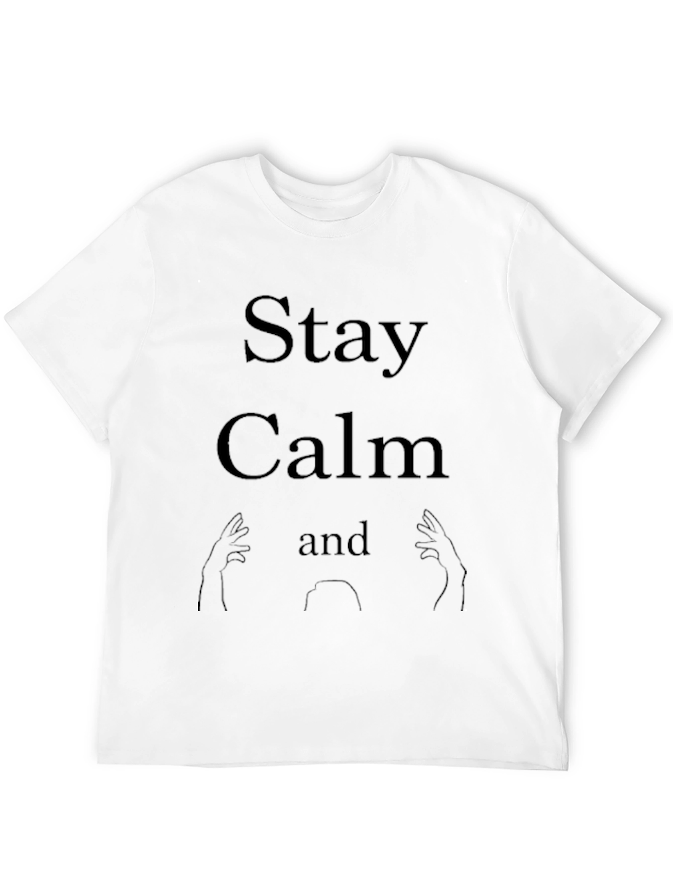 Stay Calm and ASL Mens Black T-Shirt