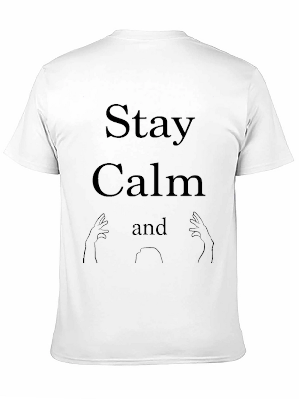 Stay Calm and ASL Mens Black T-Shirt