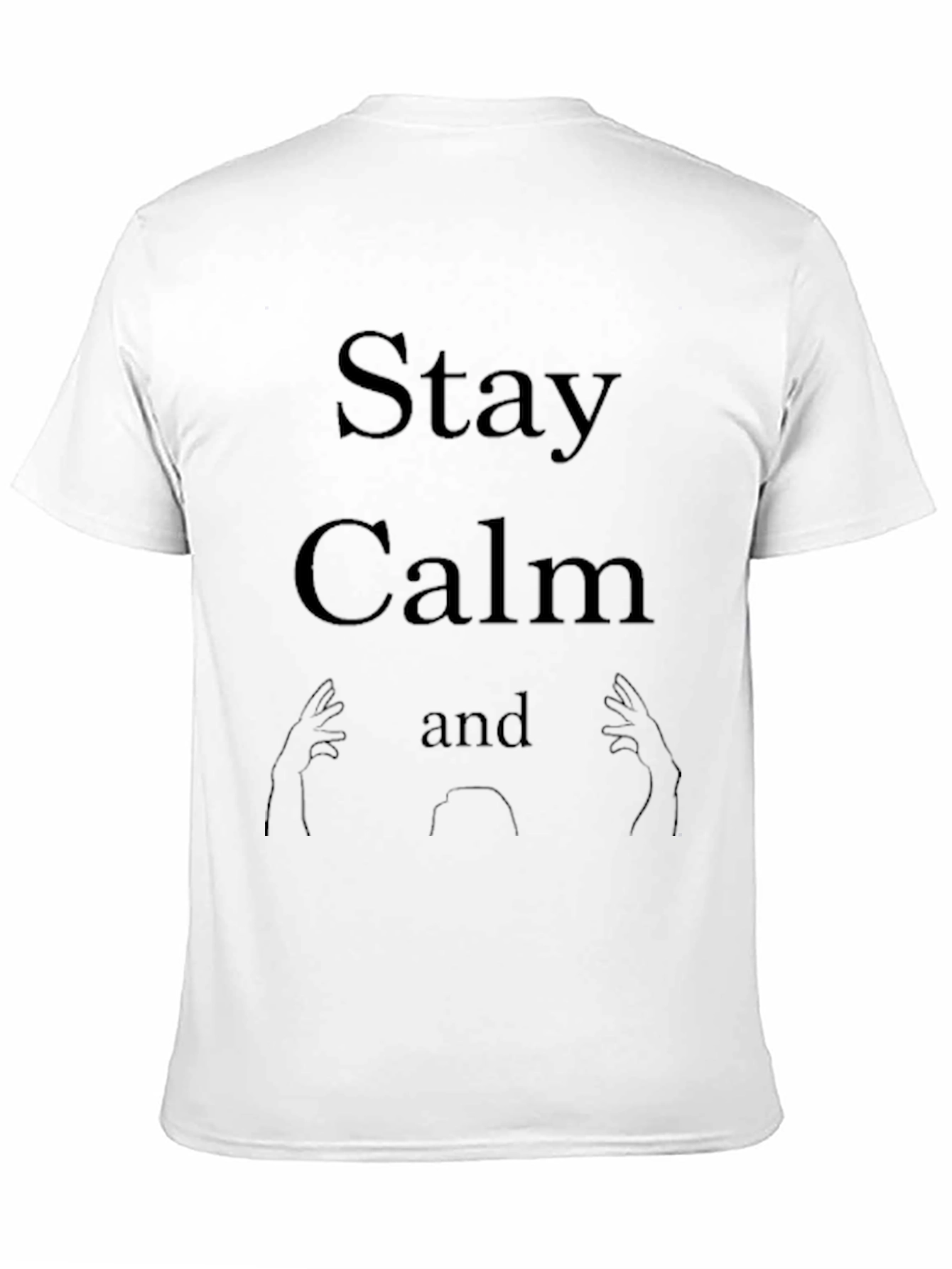 Stay Calm and ASL Mens Black T-Shirt