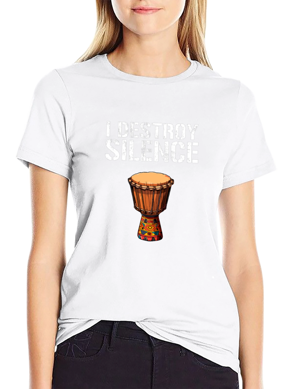 I Destroy Silence Djembe Drum Graphic Tee