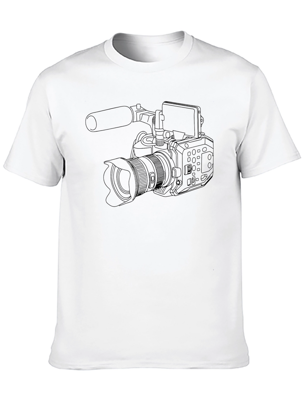 Camera Graphic Black T-Shirt for Videographers