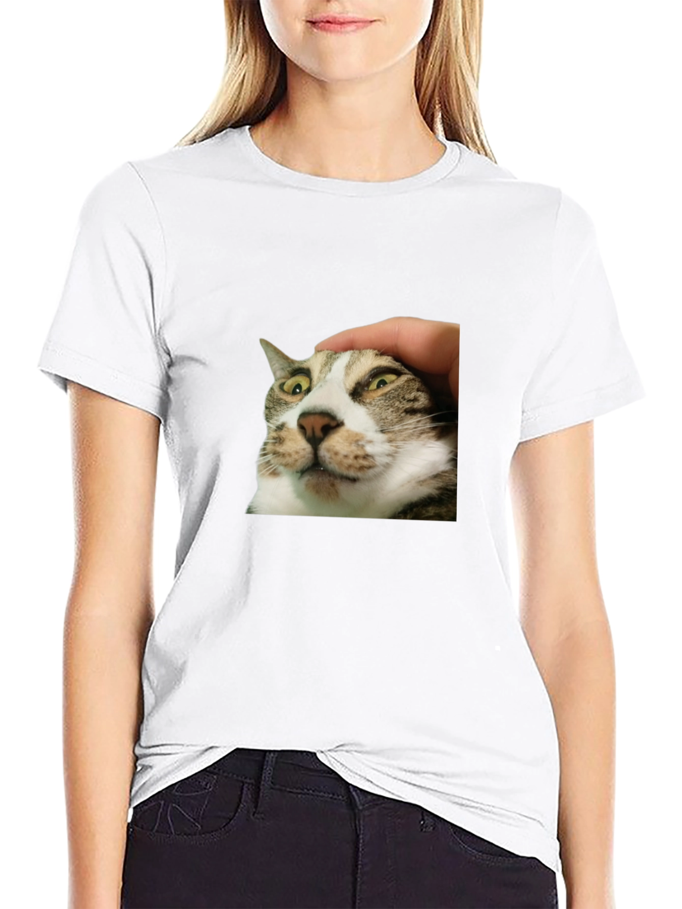Funny Cat Petting T-Shirt - Unique Graphic Tee