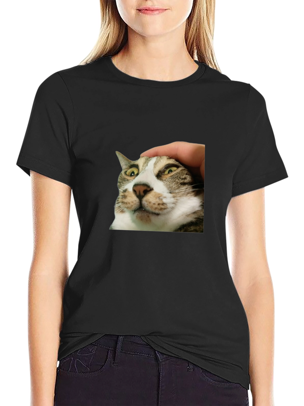Funny Cat Petting T-Shirt - Unique Graphic Tee